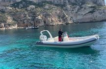 Cagliari Boat tour dinghy stops ,snorkeling ,aperitif included