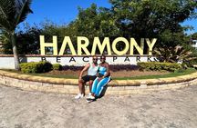 Harmony Beach & Park at Day and Luminous Blue Lagoon at Night