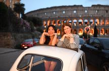 Rome by night Fiat 500 Vintage experience, with a local