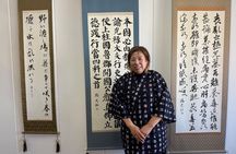 Calligraphy and Japanese Sweets with Matcha in Osaka