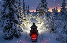 3 hour Evening Snowmobile Safari with Campfire & Northern Lights