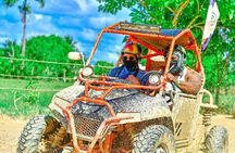 Extrama Route in Buggies Visit Cenote indigena and Playa Virgen