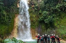 Essential Blue Falls Canyoning Adventure: 2 Rappels & Slides