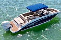 Miami Private Boat Rental with Champagne, Sandbars & Floating Mat