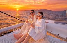 Golden Sunset Sailing Around Koh Lipe by Luxurious Yacht