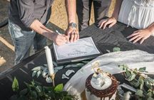 Malibu Mountain Top Helicopter Elopement with Wedding Ceremony