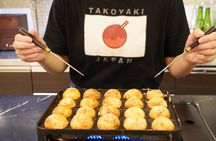 Osaka Sake Tasting & Takoyaki Cooking Experience