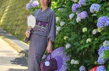 Kimono experience and temple tour in Kamakura