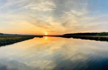 Evening Cruise Around Remote Tidal Salt Marsh