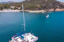 A day on catamaran Portitxol Island with food and bath from Denia