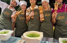 Mortar pesto lesson with World Champion and local Menu