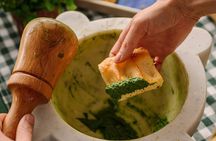 Mortar pesto lesson with World Champion and local Menu