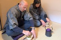 Tea Ceremony and Calligraphy in Kyoto Machiya with Kamogawa View
