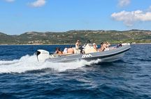 From Cannigione or Baja Sardinia RIB tour to La Maddalena