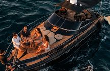 Luxury Black Yacht Arch Snorkel and Sea of Cortez
