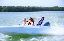 Cancun Jungle Tour: Drive Your Own Speedboat & Reef Snorkel