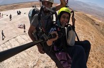 Tandem Paragliding Flight near Marrakech with Atlas Mountain View