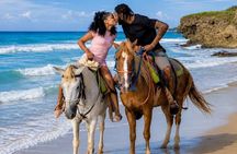 horseback riding on the beach
