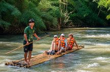 Elephant Sanctuary + Waterfall + Bamboo Rafting One Day Trip