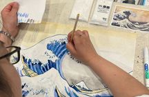 Tokyo Hokusai Art Workshop in Kagurazaka with Drink