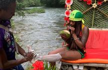 Bamboo rafting limestone massage and souvenir shopping