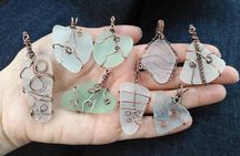 Paris Create Your Own Sea Glass Pendant and Earrings Set
