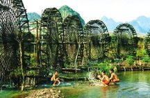 Pu Luong Day Tour:Trek Villages,Bamboo Rafting, cave or Waterfall