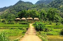 Pu Luong Day Tour:Trek Villages,Bamboo Rafting, cave or Waterfall