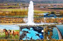 Golden Circle Tour, Horses and Blue Lagoon or Sky Lagoon