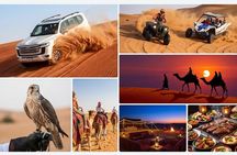 Dubai Desert Safari: Camel Falcon Sandbording & Premium dinner