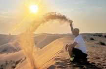 Abu Dhabi Desert safari with BBQ Dinner,Sandboarding & Camel ride