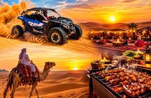 Evening Desert Safari with Dune Buggy, BBQ Dinner & Camel Ride