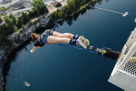 Bungee Jumping at 200 Feet in Canada