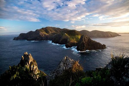 Land on the Hole in the Rock in New Zealand