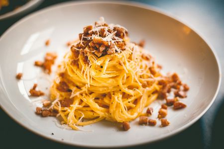Scratch Made Linguini with Carbonara
