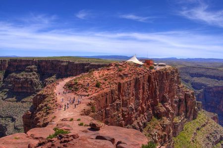 Grand Canyon West Rim bus tour with Hoover Dam photo stop, helicopter and Skywalk ticket