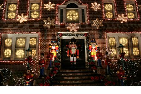 Christmas lights tour in Dyker Heights, Brooklyn