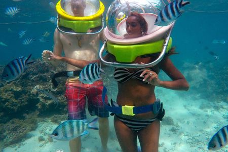 Walking under the sea in Mauritius