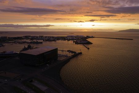 Midnight sun and whale watching boat tour