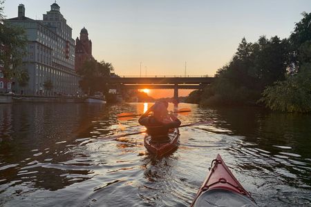 Guided sunset kayak eco-tour in Stockholm City