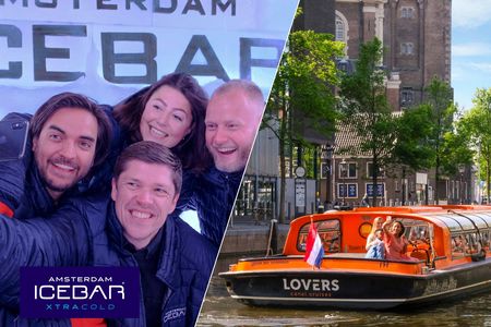 Amsterdam XtraCold Icebar entrance ticket and 1-hour canal cruise