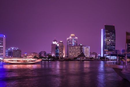 Traditional wooden dhow boat dinner cruise in Dubai Marina