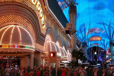 Downtown Las Vegas Fremont Street after dark