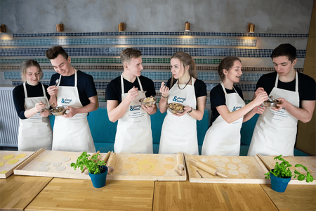 Polish dumpling cooking class with drinks
