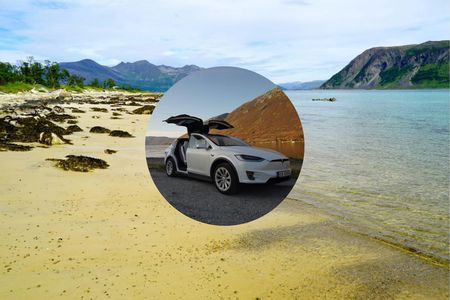 Private fjord tour from Tromsø in a TeslaX car