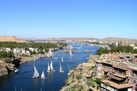 Aswan boat tour on a traditional felucca
