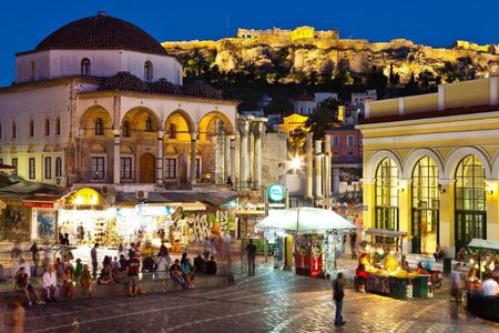 Vibrant Athens night guided walking tour