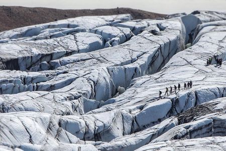 Skaftafell blue ice glacier walk