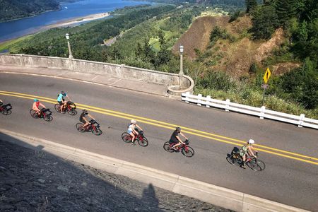 Columbia River Gorge hidden waterfalls bike tour
