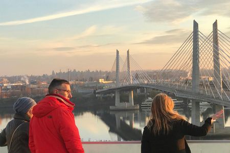 Portland Aerial Tram early tour with doughnuts and coffee